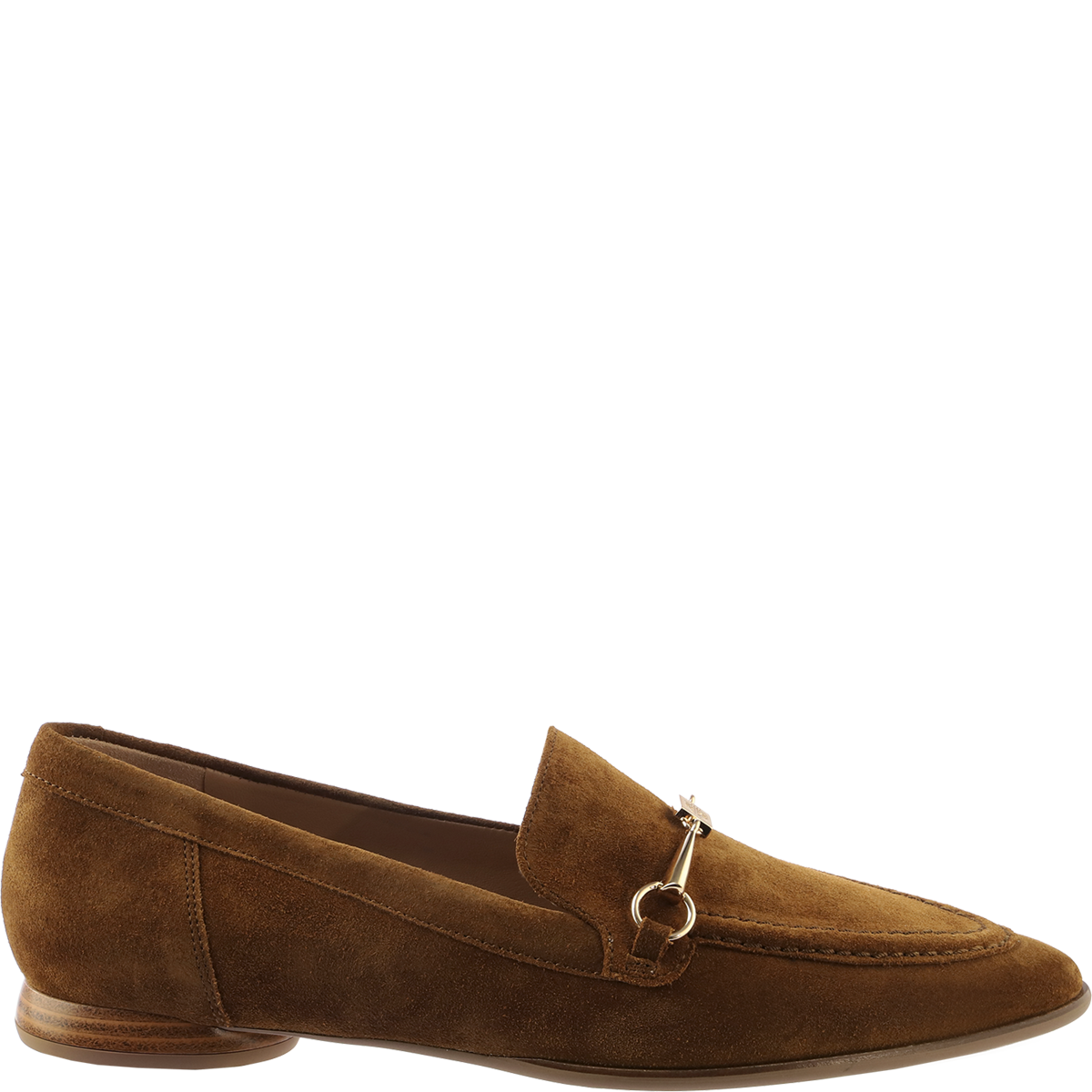 Högl Feminine leather loafers with round heels Green