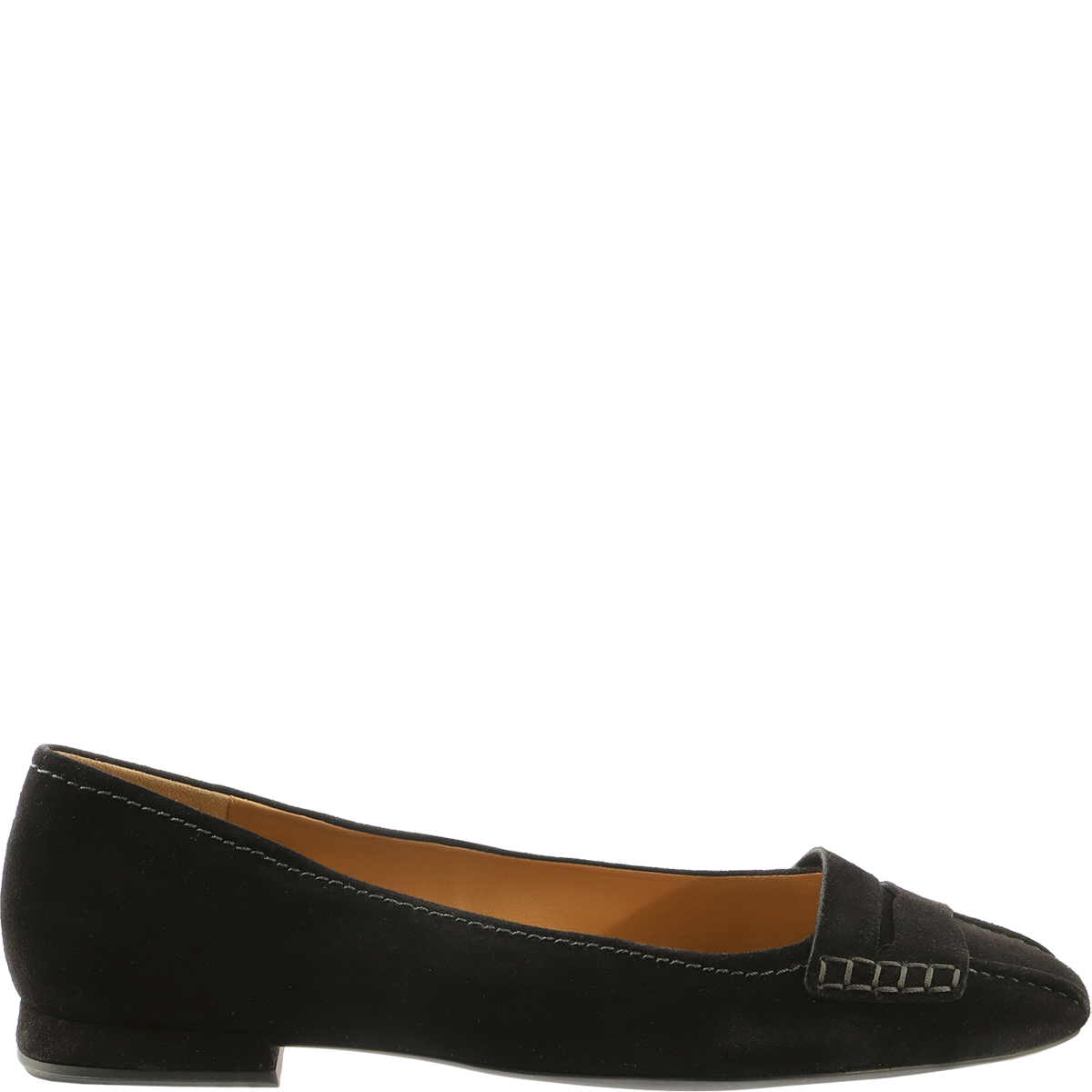 Högl Slim cut loafer ballerinas with decorative stitching Black