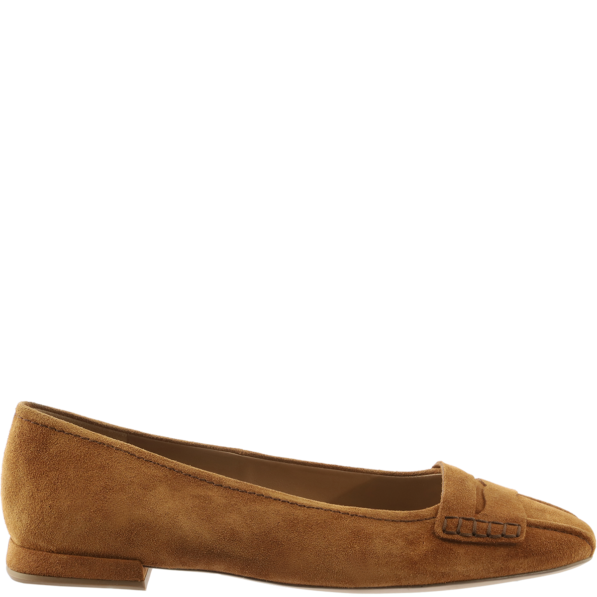 Högl Slim cut loafer ballerinas with decorative stitching Brown