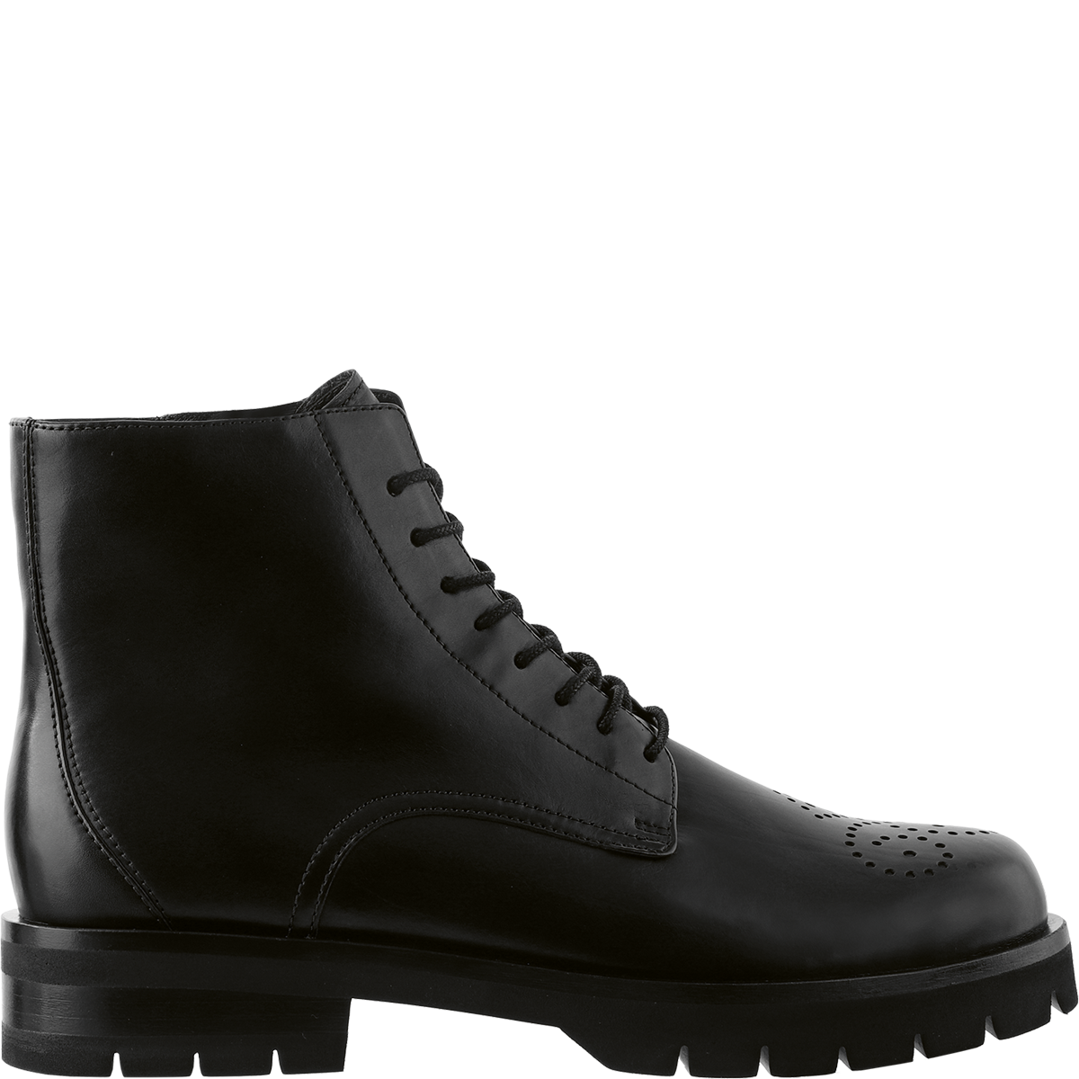 Högl Lace-up ankle boot with striking black sole Black
