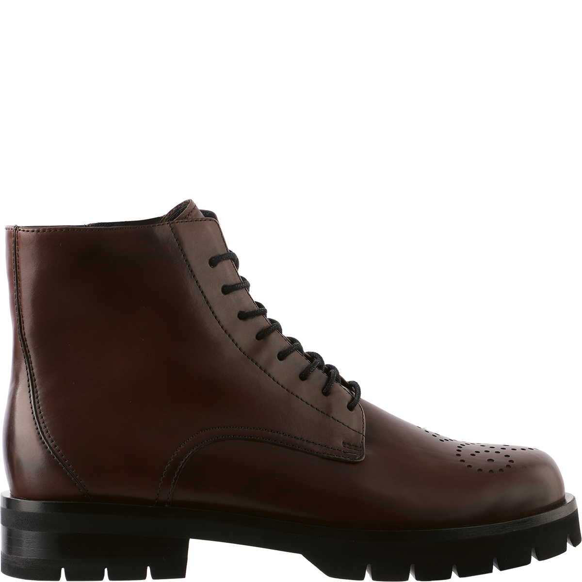 Högl Lace-up ankle boot with striking black sole Brown