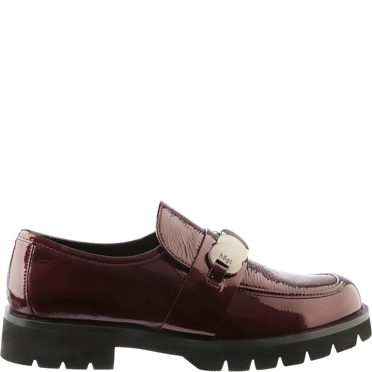 Högl Trendy patent leather loafer with a metallic look Red