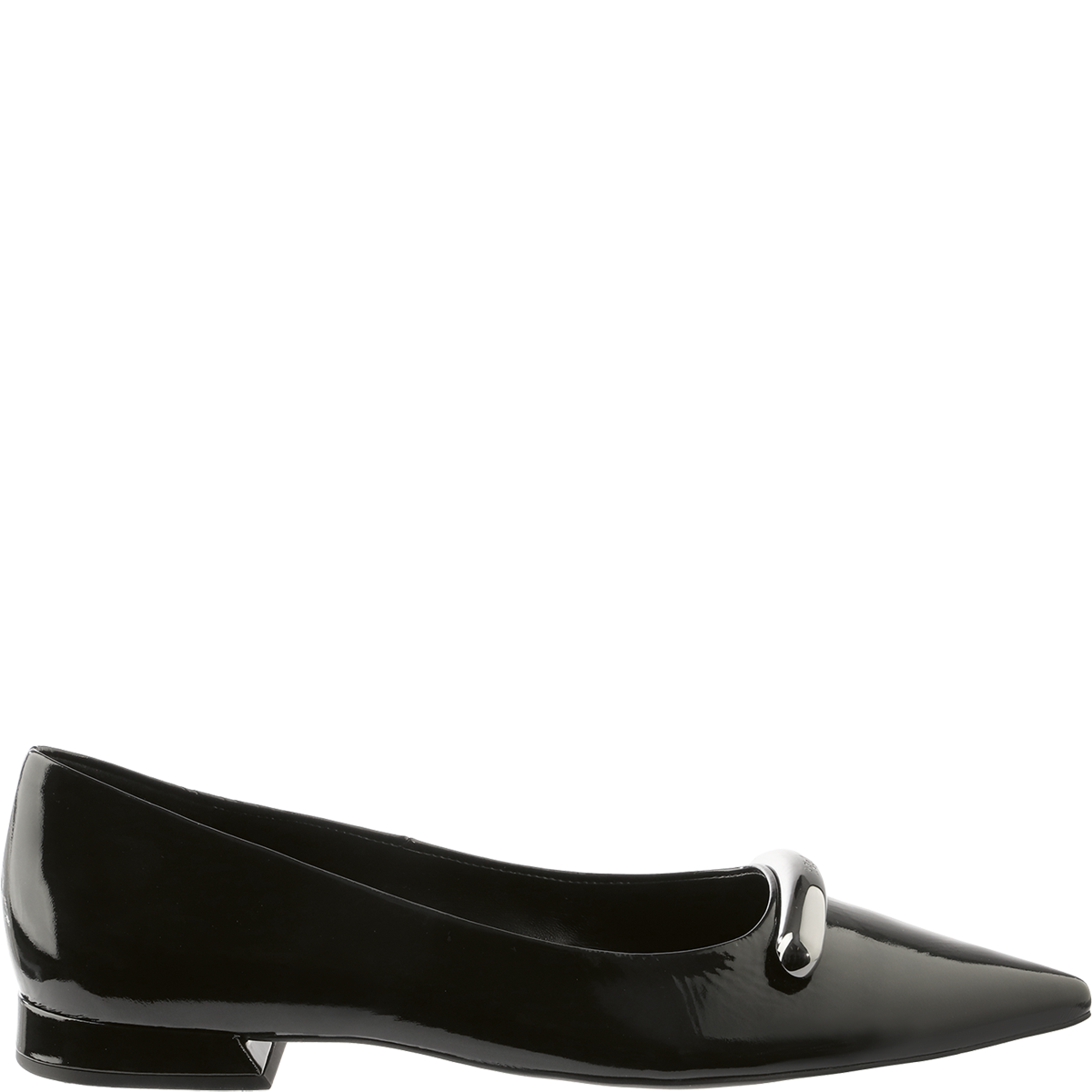 Högl Minimalist ballerinas with silver decorative details Black