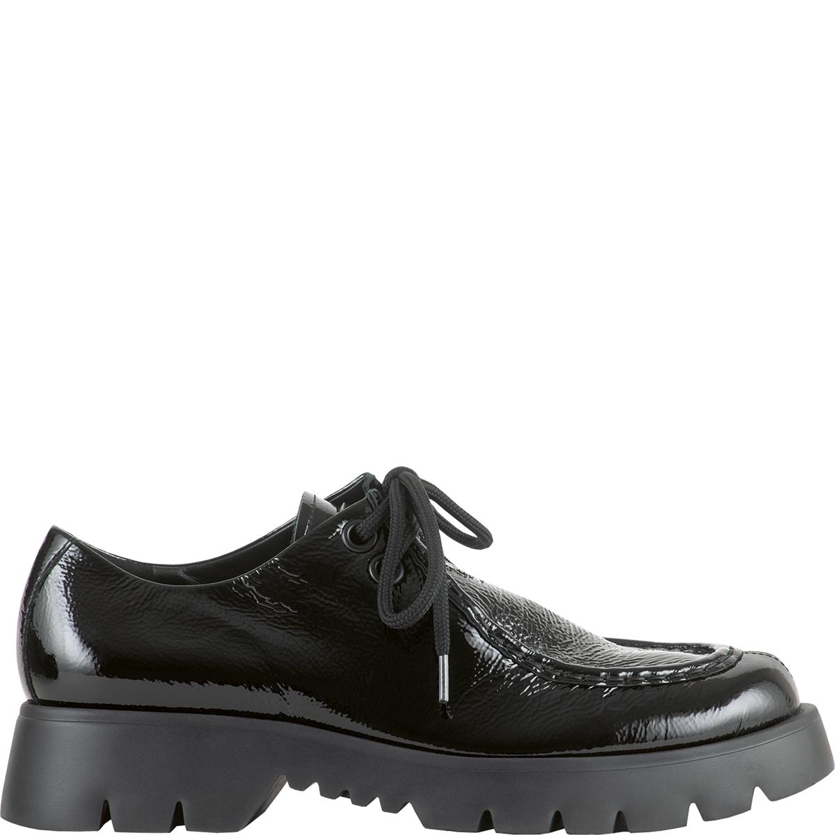 Högl Modern loafer with striking sole and lacing Black