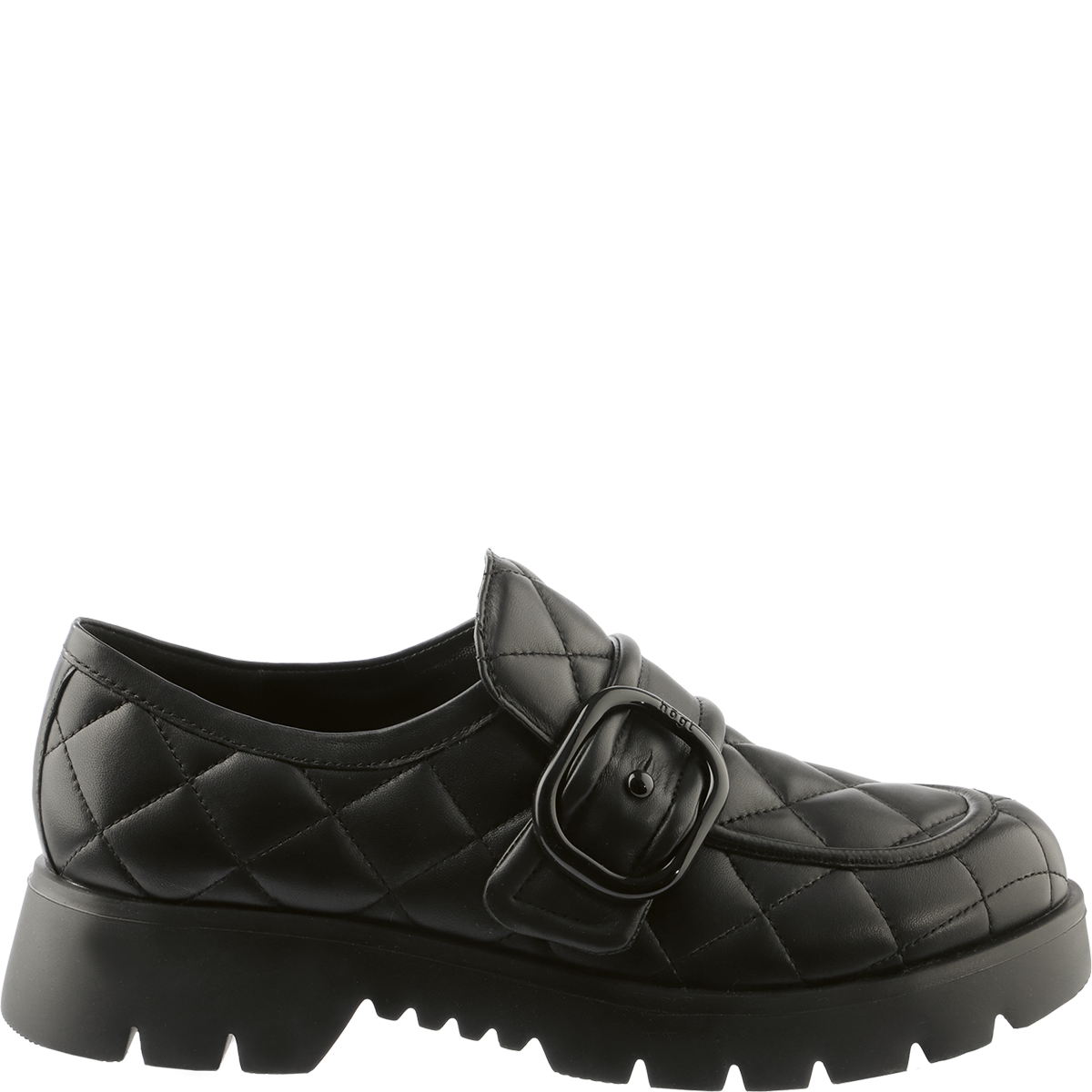 Högl Modern quilted-look loafers Black