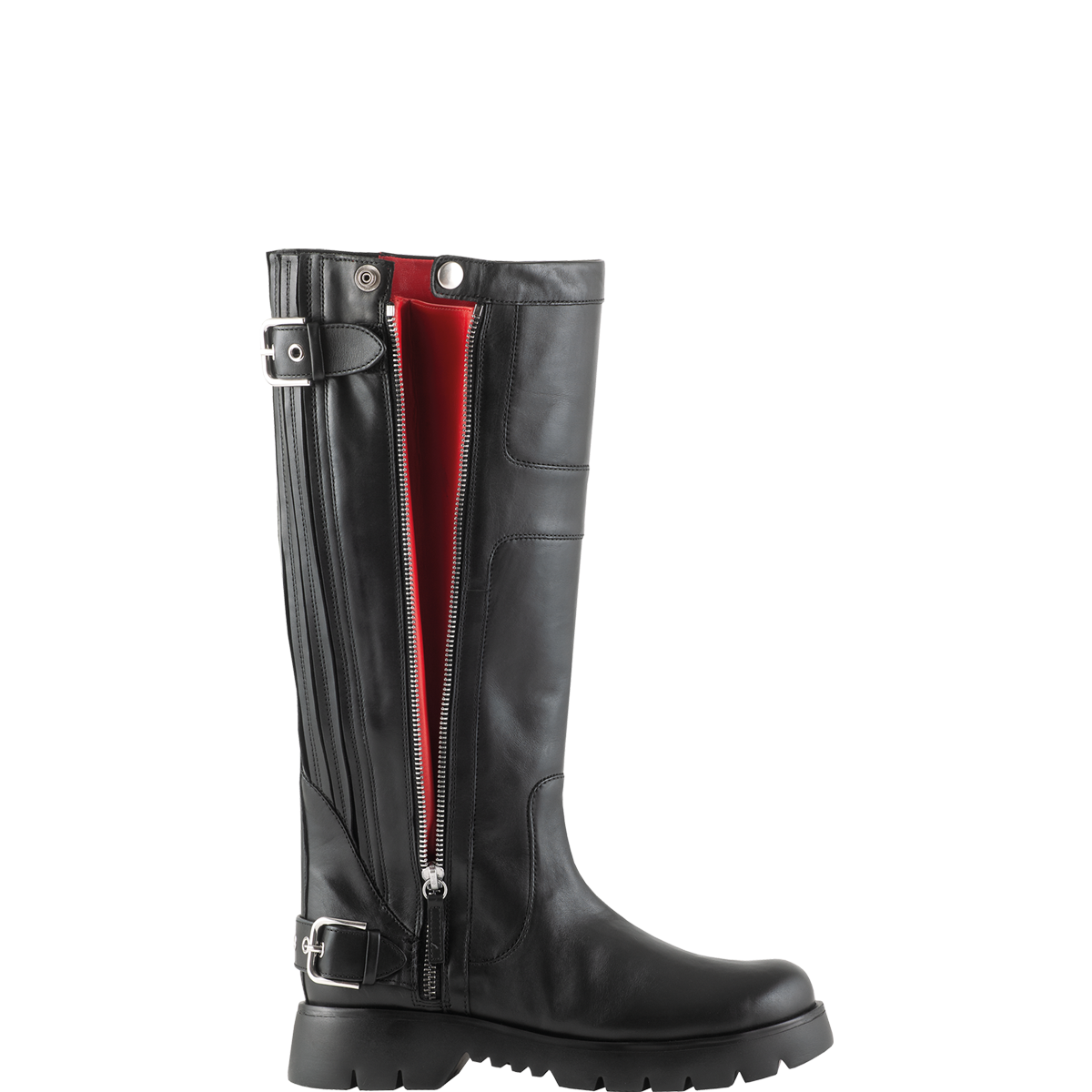 Högl Biker-style boot with a rugged sole Black