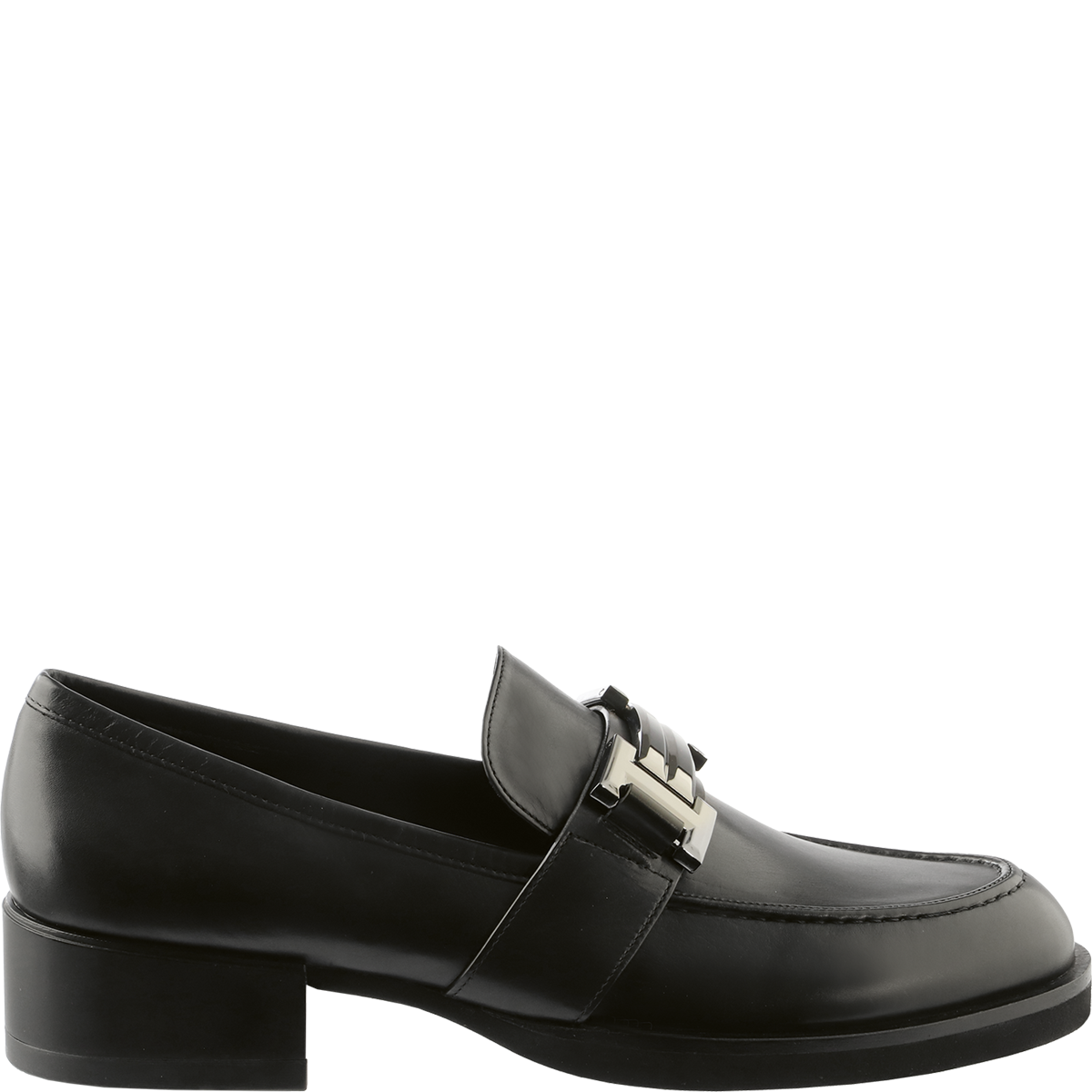 Högl Purist loafers with block heels and decorative saddles Black