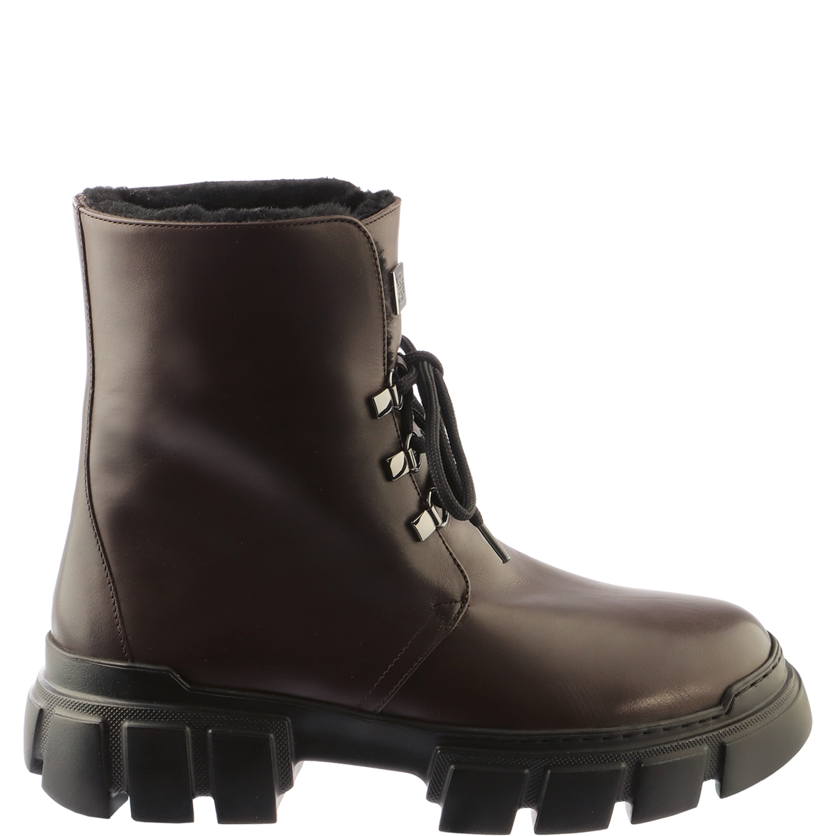 Högl Sustainable lace-up ankle boots with soft sheepskin lining Brown