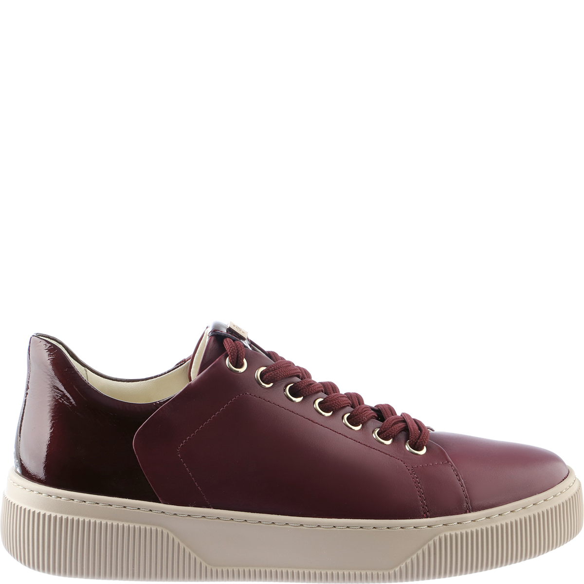 Högl Sustainable patent leather skater sneakers with ridged soles Multicolour