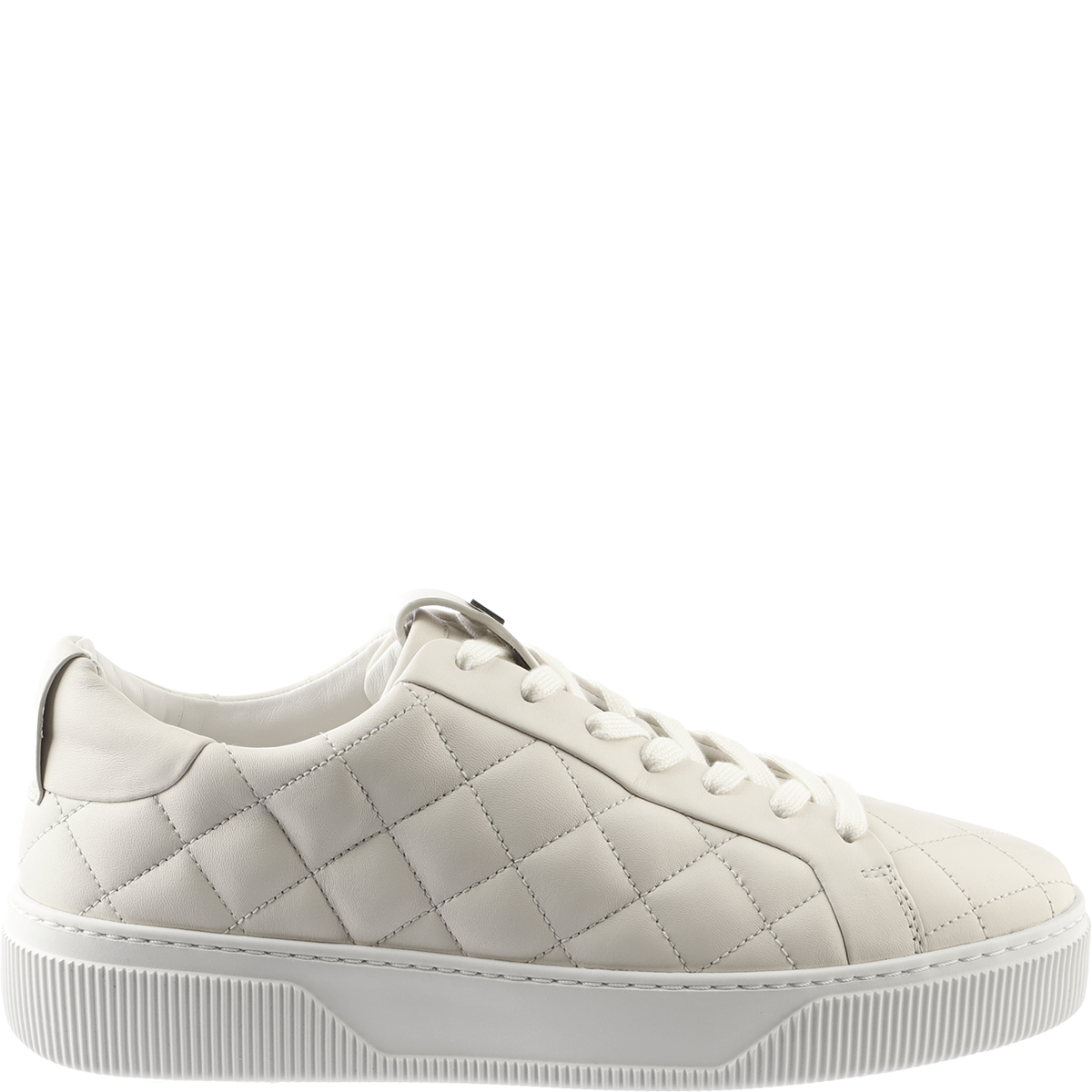 Högl Padded soft leather sneakers with a contemporary quilted look Beige