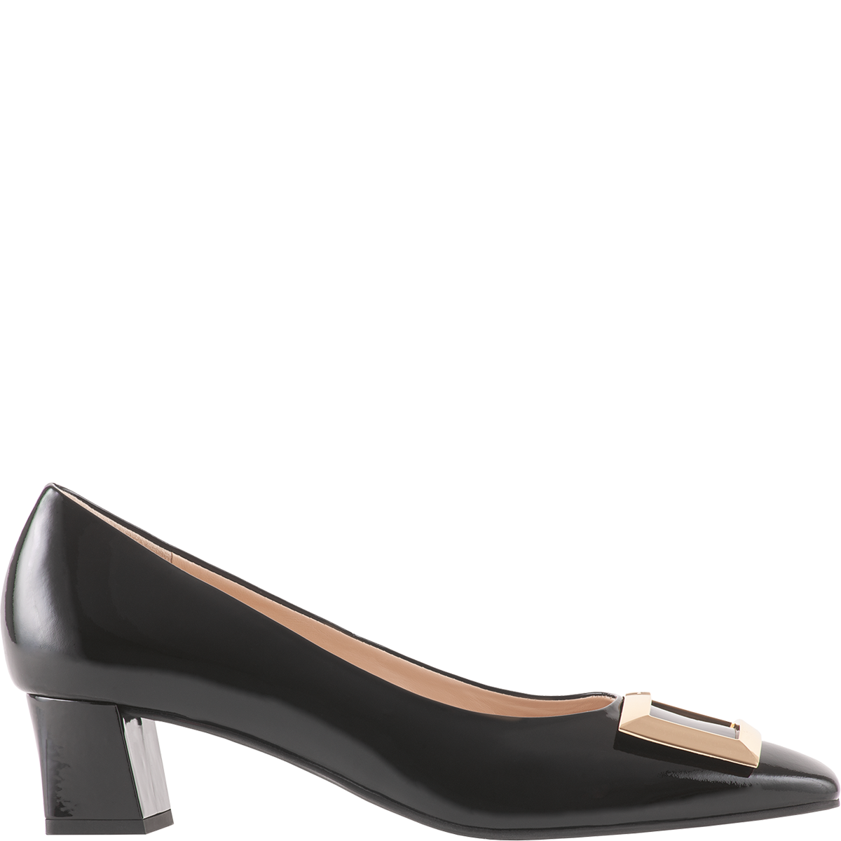 Högl Sustainable patent leather pumps with block heels Black