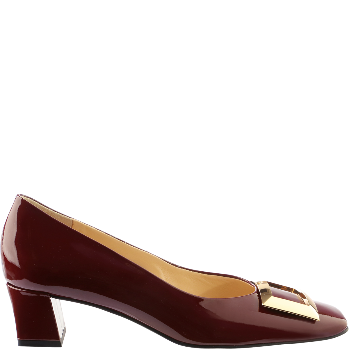 Högl Sustainable patent leather pumps with block heels Red