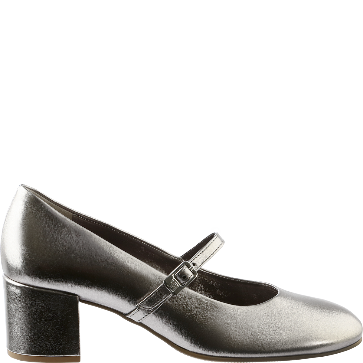 H&#xF6;gl&#x20;Sustainable&#x20;strappy&#x20;pumps&#x20;with&#x20;block&#x20;heels&#x20;Metallic