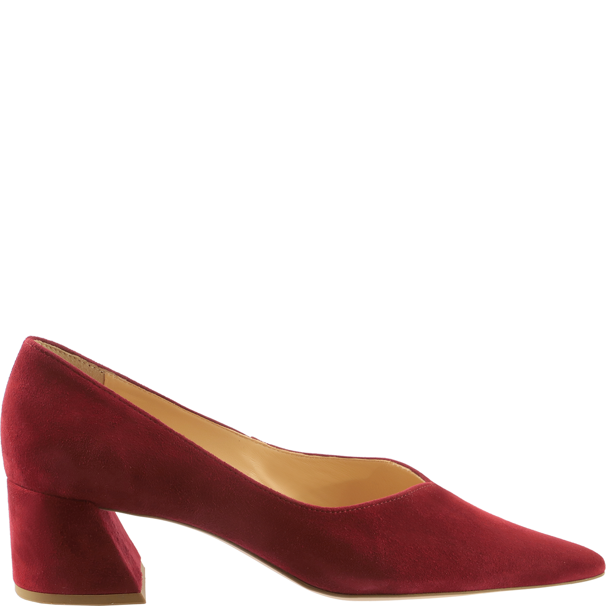 Högl Comfortable suede pumps with wide block heel Red