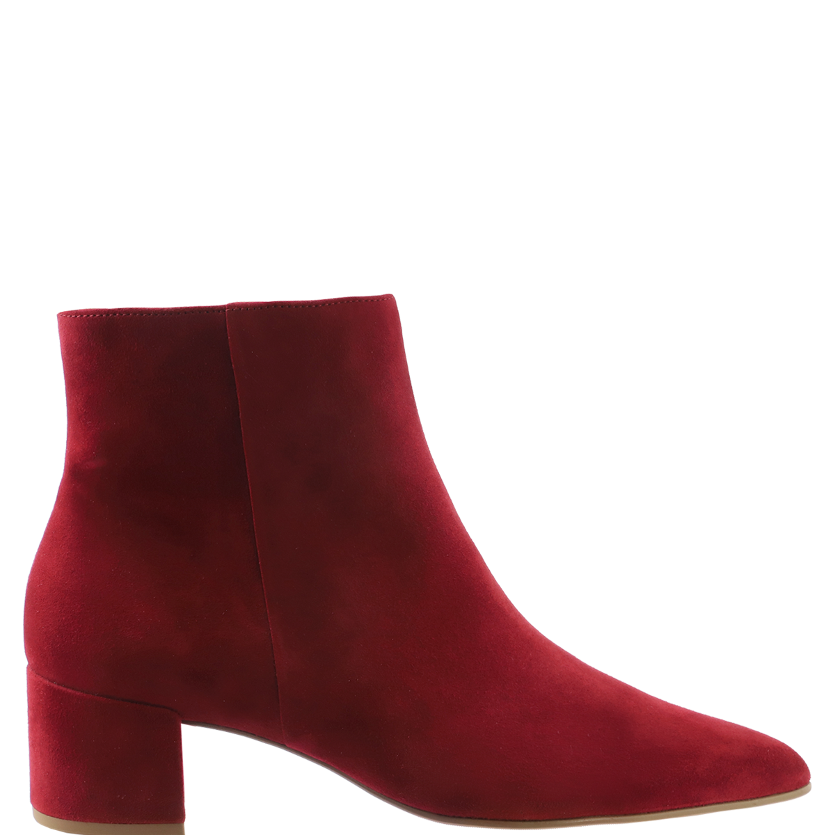 Högl Pointed-toe suede ankle boots with block heels Red