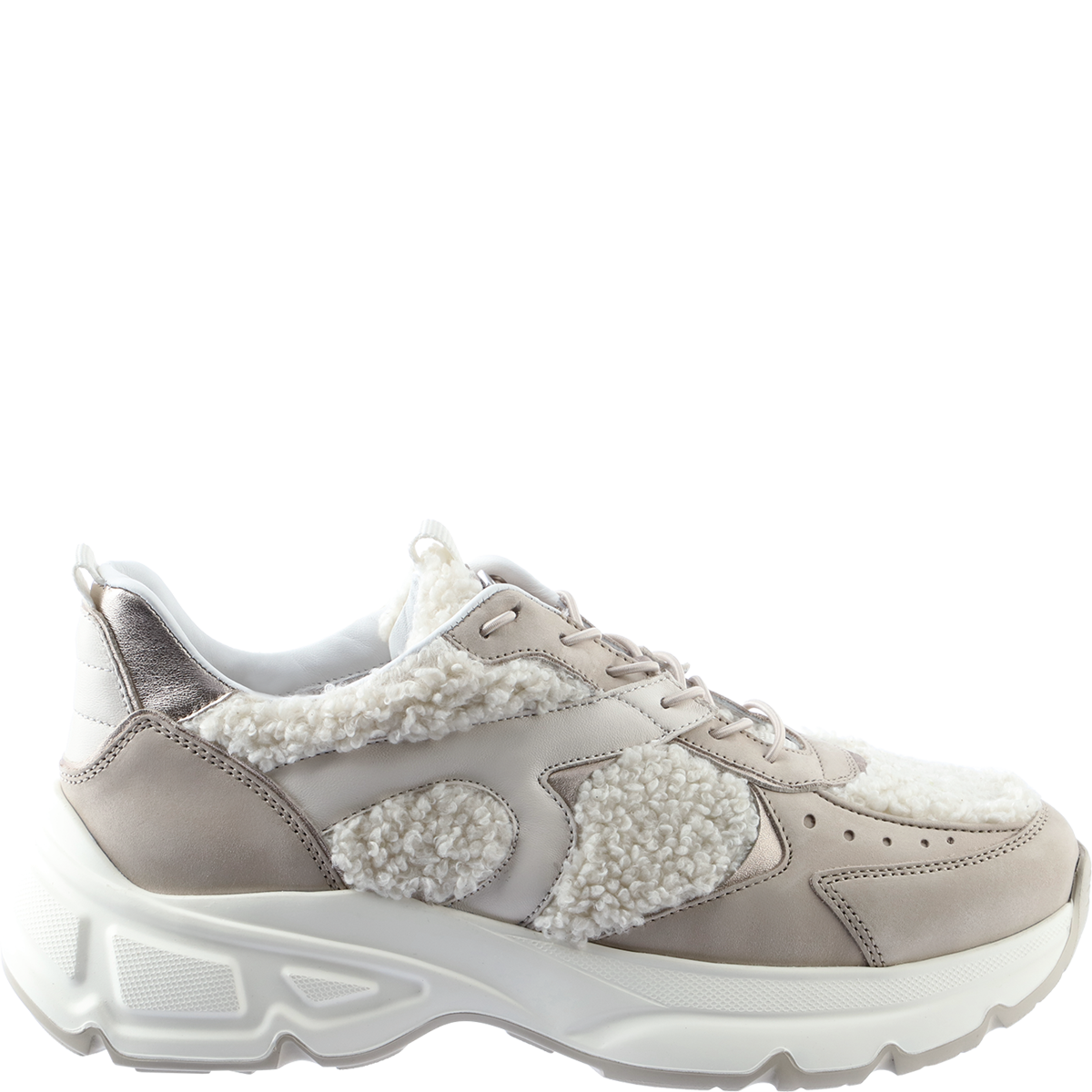 Högl Super comfortable marathon runners with appliqué teddy fur details Multicolour