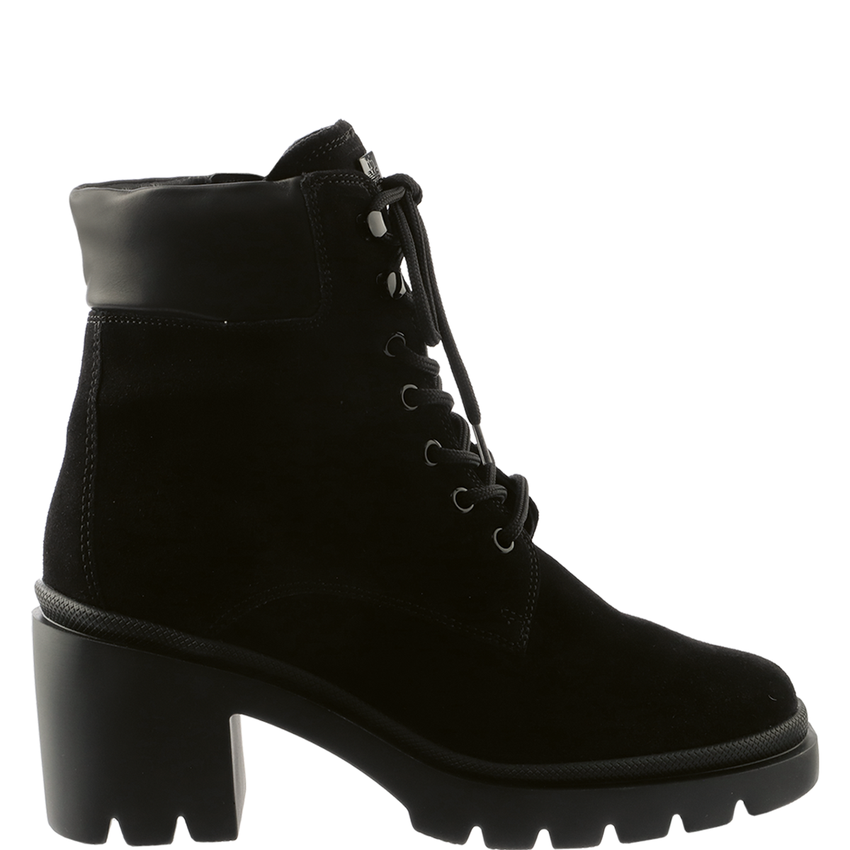 Högl Sustainable suede ankle boot with a striking profile Black