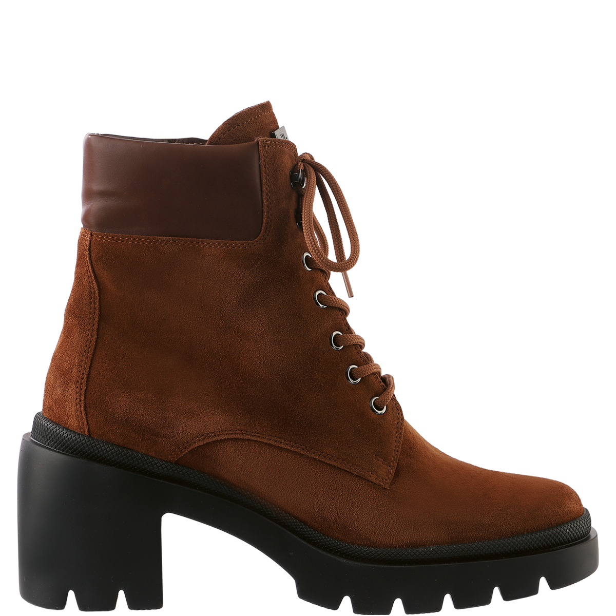 Högl Sustainable suede ankle boot with a striking profile Brown