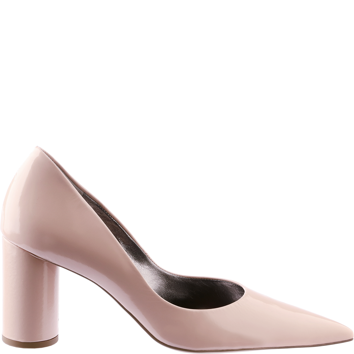 Högl Sustainable patent leather pumps with a rounded heel Beige