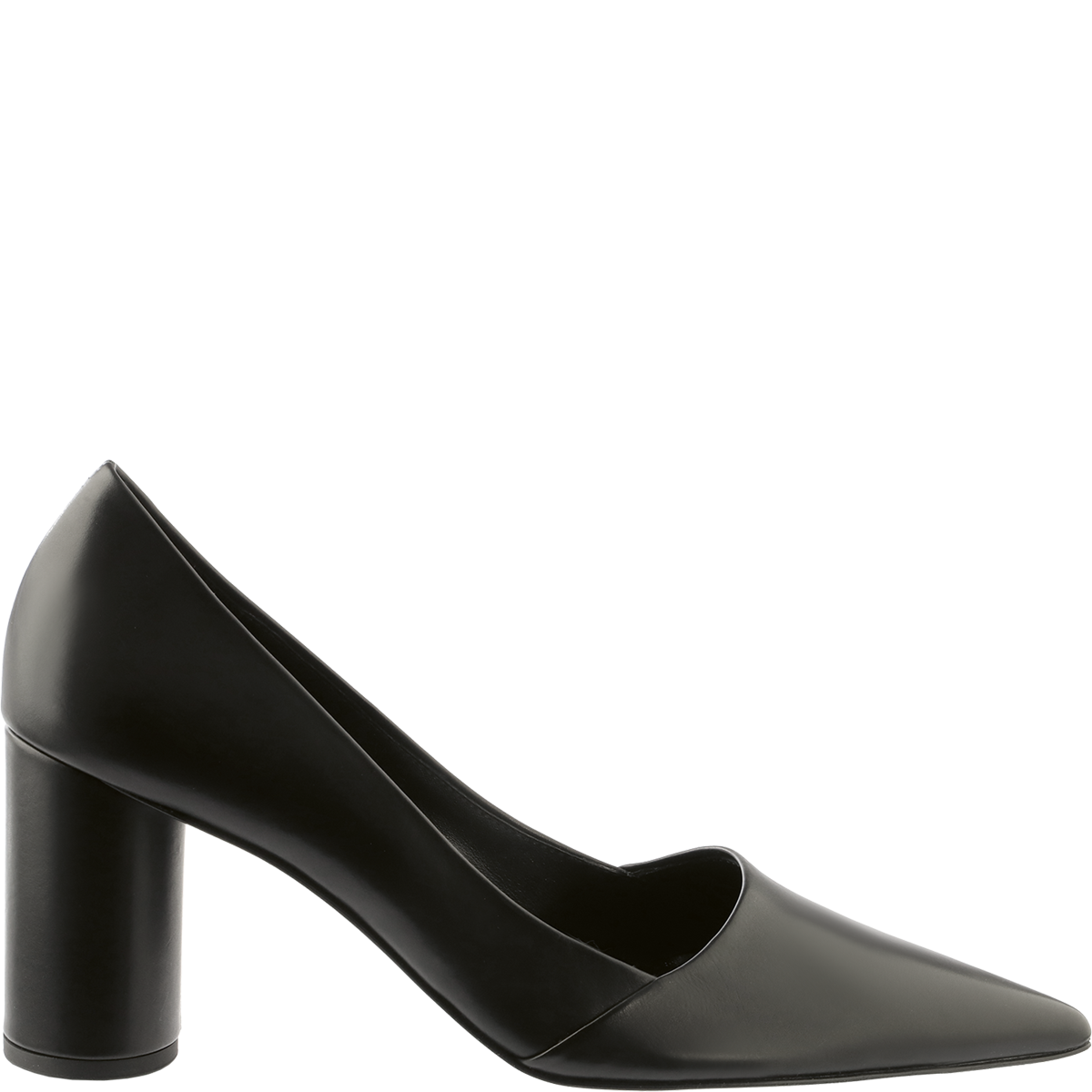 Högl Pointed toe pumps with round block heels and cleverly designed vamps Black