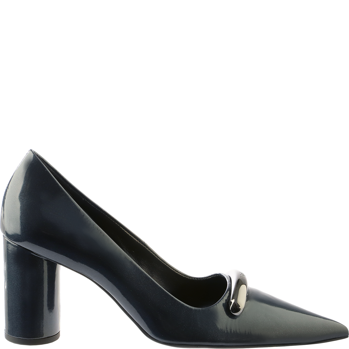 Högl High glossy leather pumps with decorative elements Blue