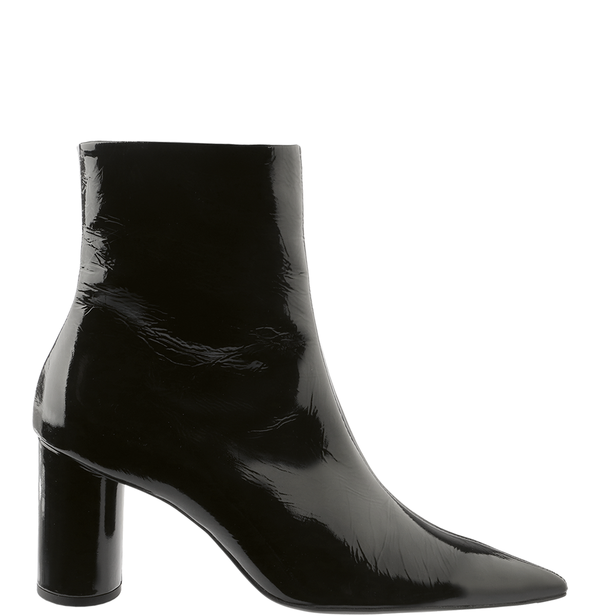 Högl Feminine glossy finish ankle boots with round heels Black