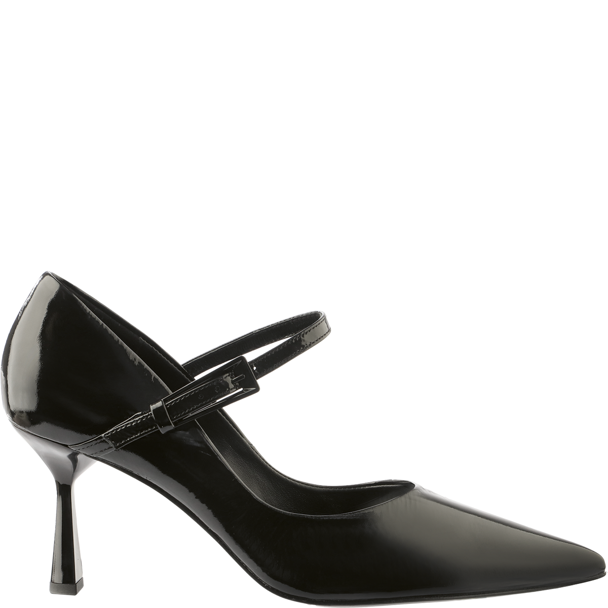H&#xF6;gl&#x20;Elegant&#x20;strap&#x20;pumps&#x20;crafted&#x20;from&#x20;sustainable,&#x20;glossy&#x20;leather&#x20;Black