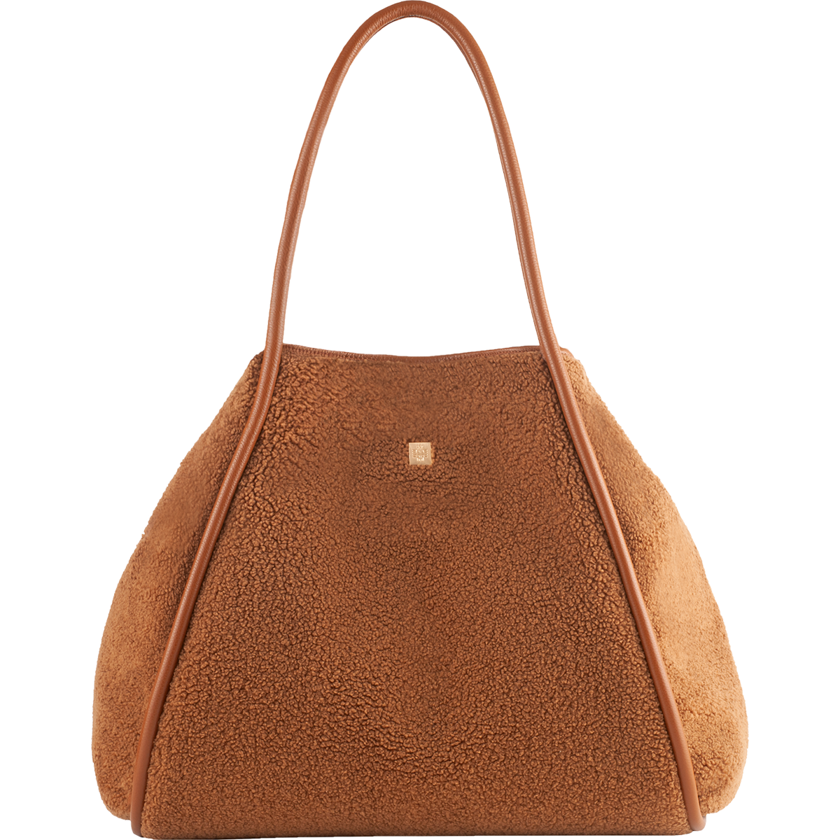 Högl Schultertasche in Teddy-Optik Braun