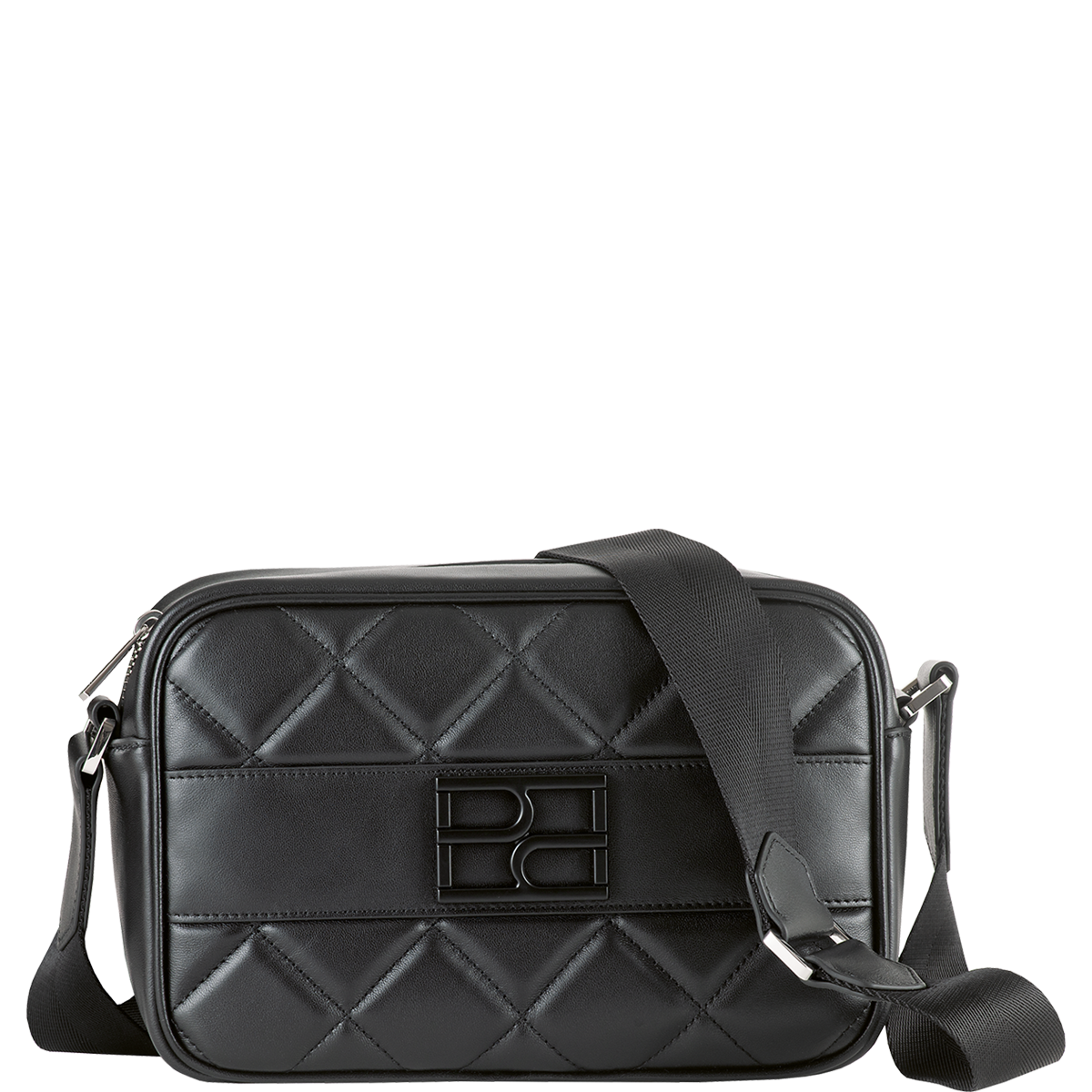 Högl Quilted crossbody bag made from super soft leather Black