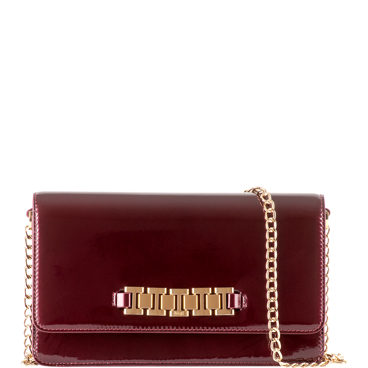 Högl Metallic-look bag with decorative element Red