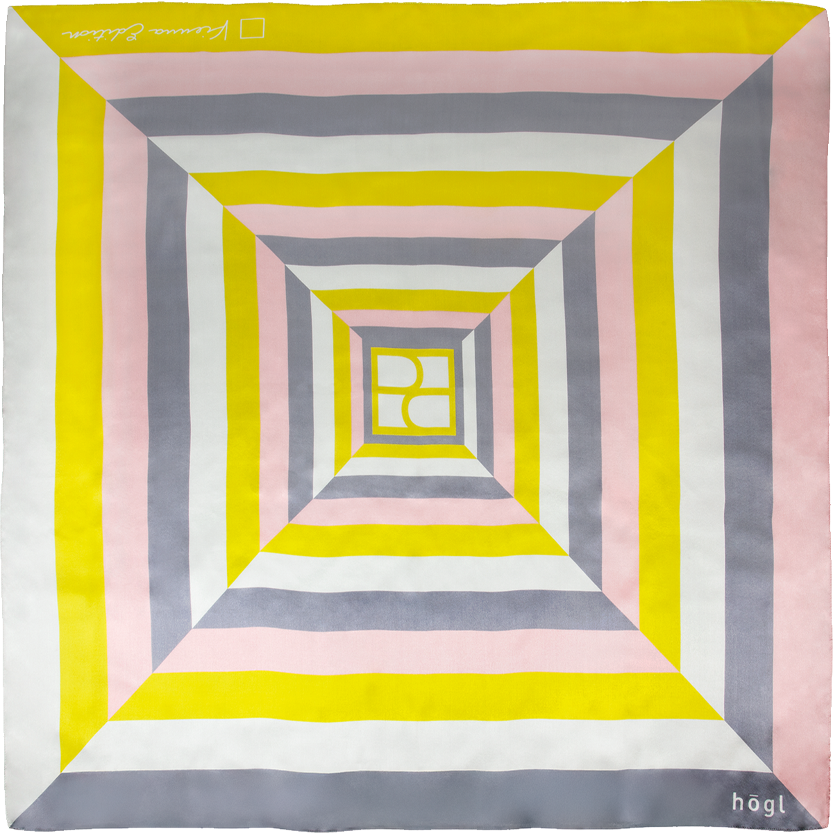 Högl Exclusive silk scarf with a graphic print – Vienna Edition Multicolour
