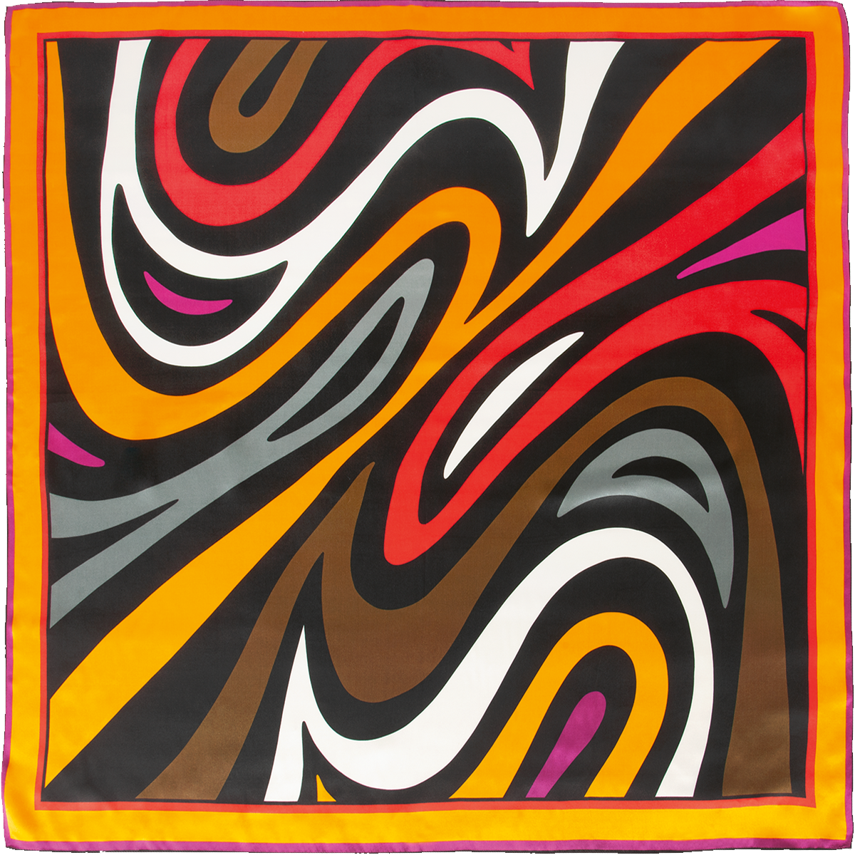 Högl High-quality silk scarf with Högl's own magma print Multicolour