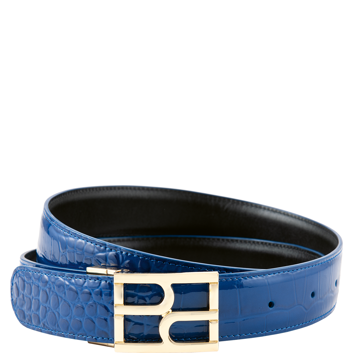 Högl Leder-Gürtel mit goldener H-Schnalle Mehrfarbig