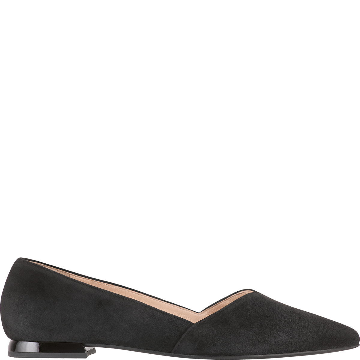 Högl Plain sustainable suede ballerinas Black