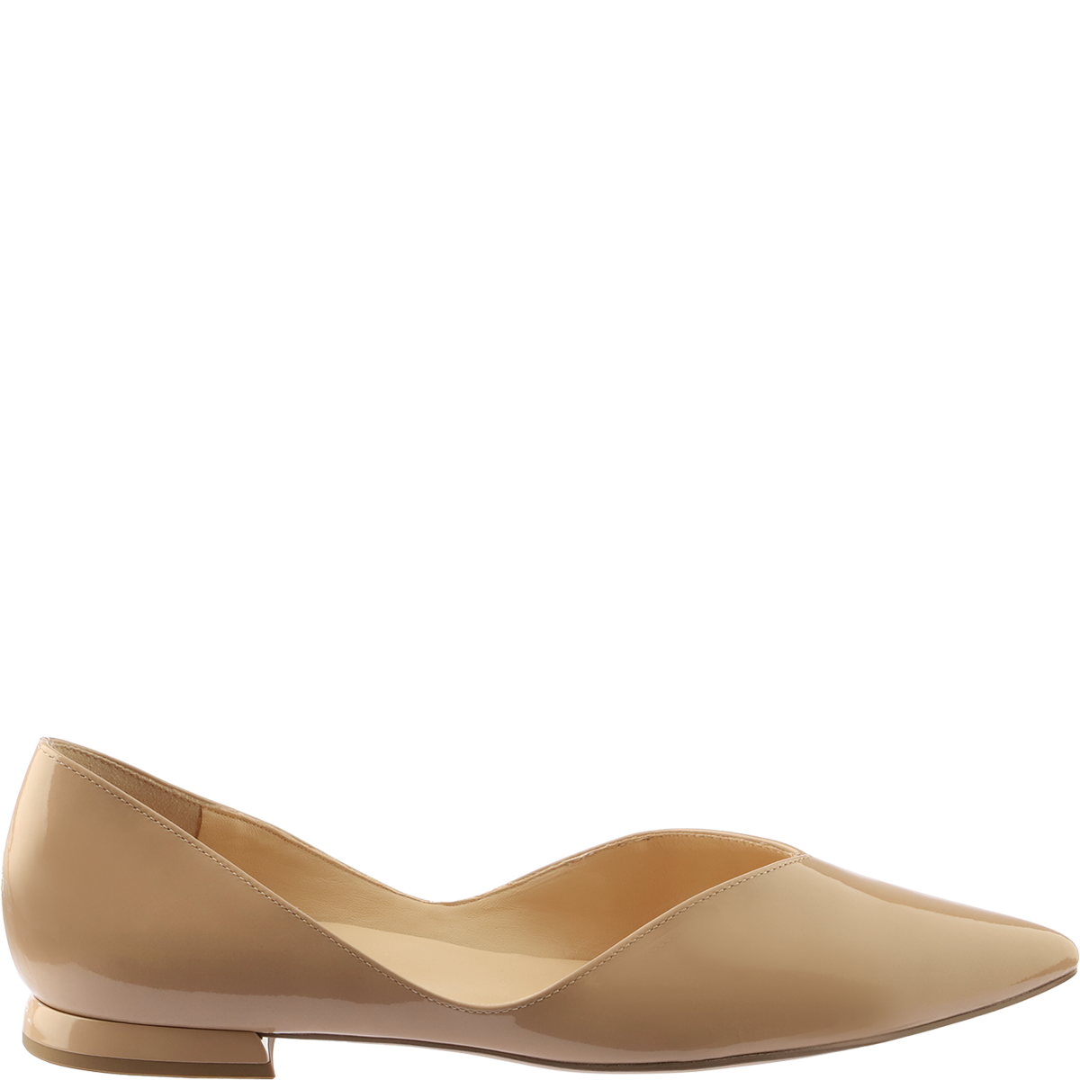 Högl Classic ballerinas made from sustainable patent leather Beige