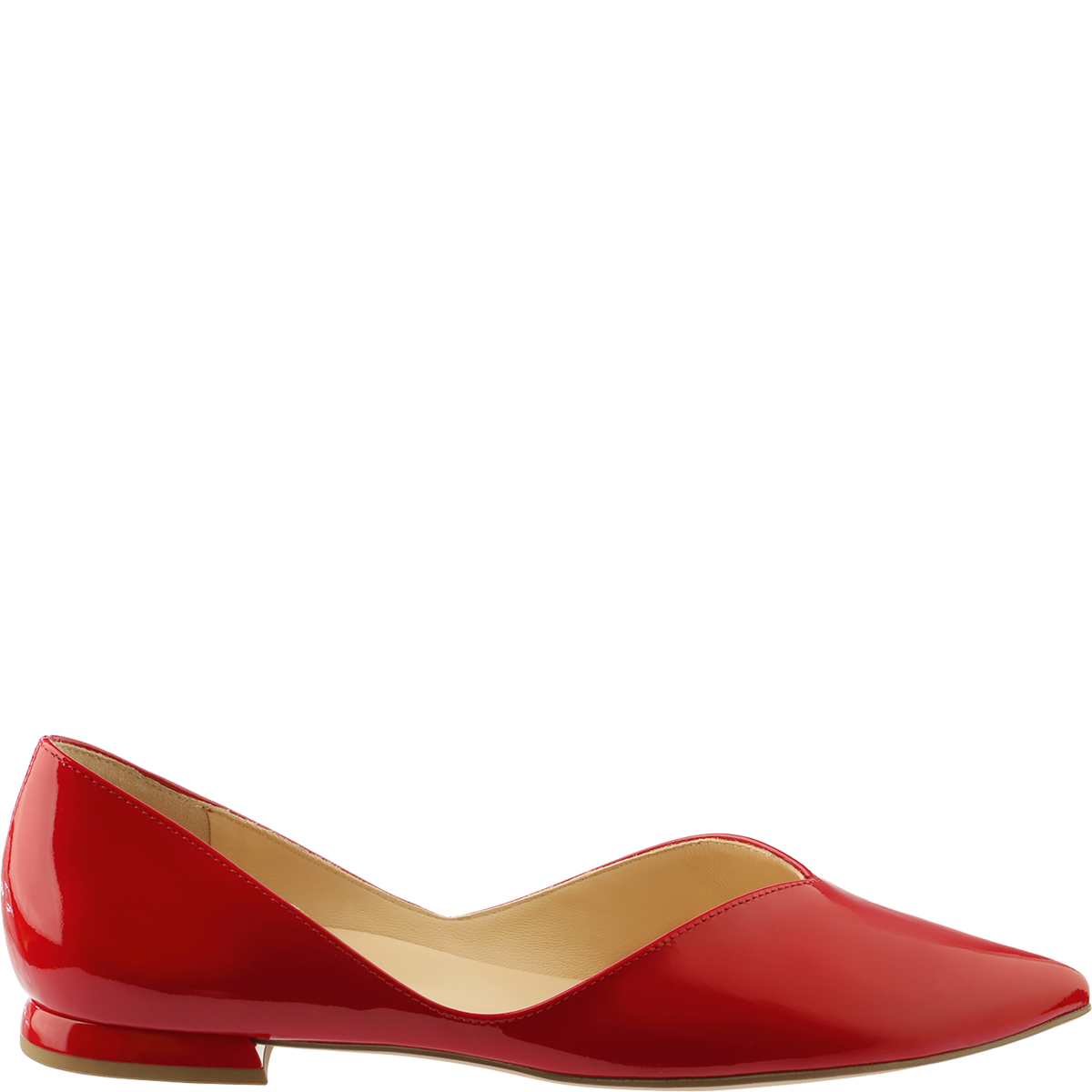 Högl Classic ballerinas made from sustainable patent leather Red