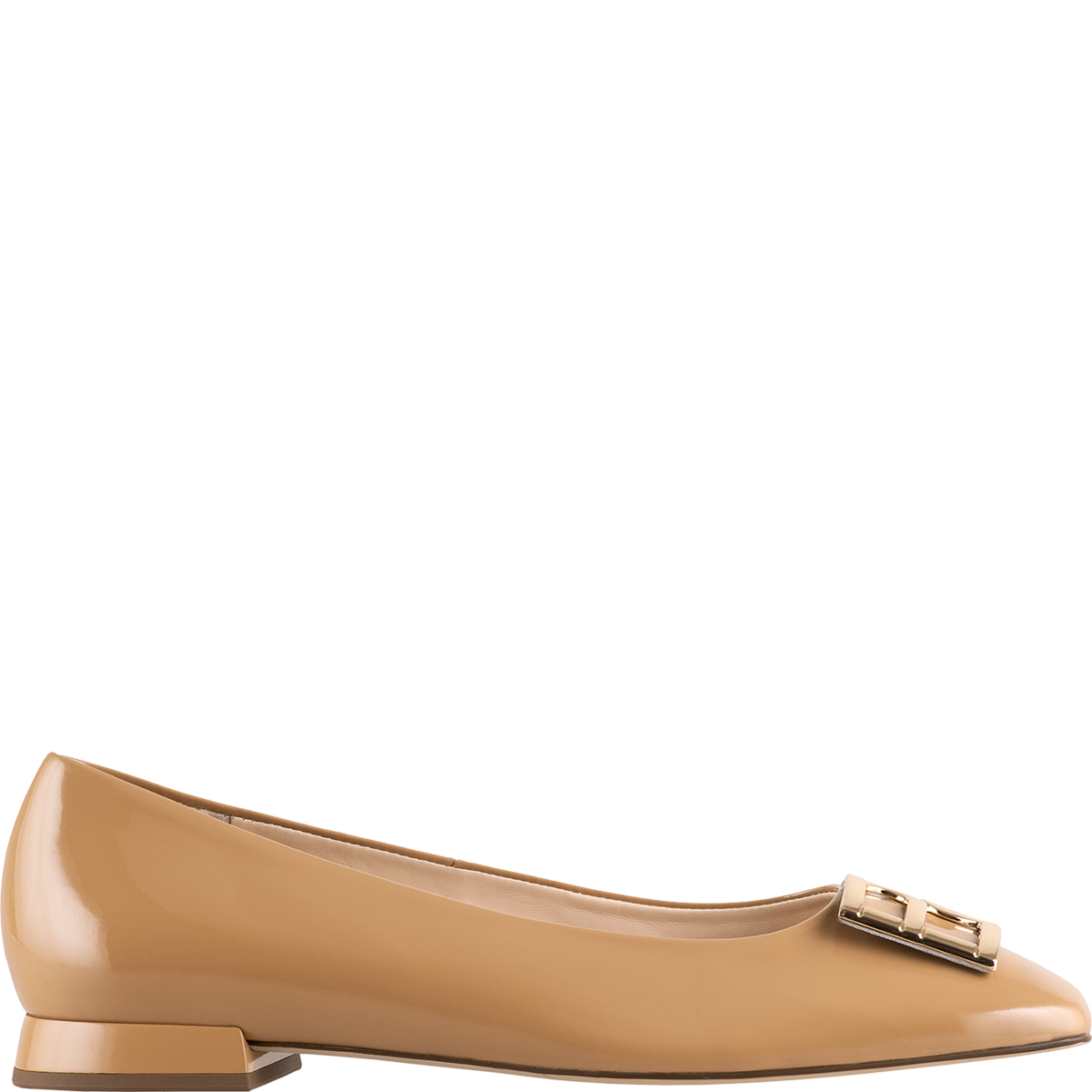 Högl Sustainable, embellished patent leather ballerinas Brown