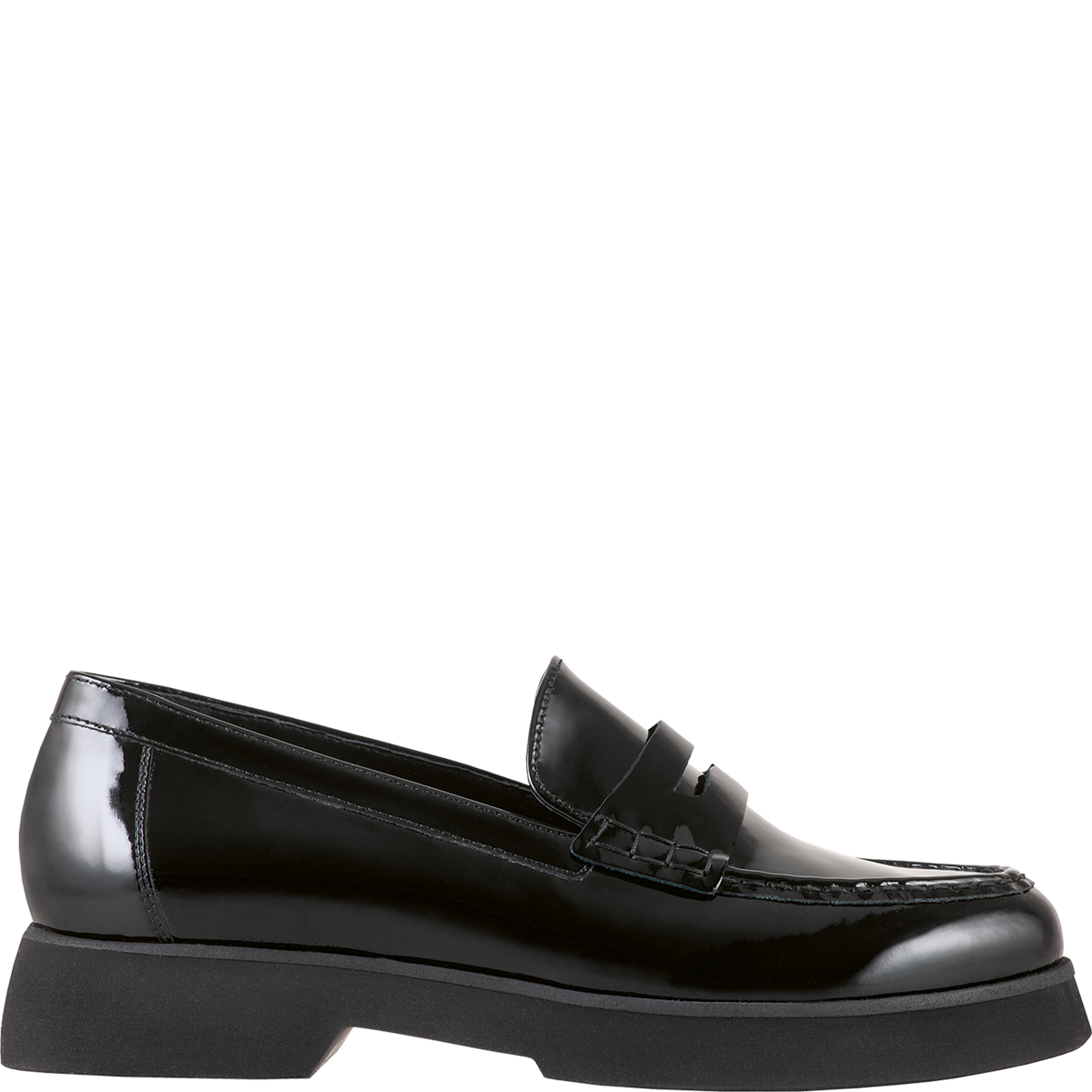 Högl Sustainable patent leather loafers with distinctive soles Black