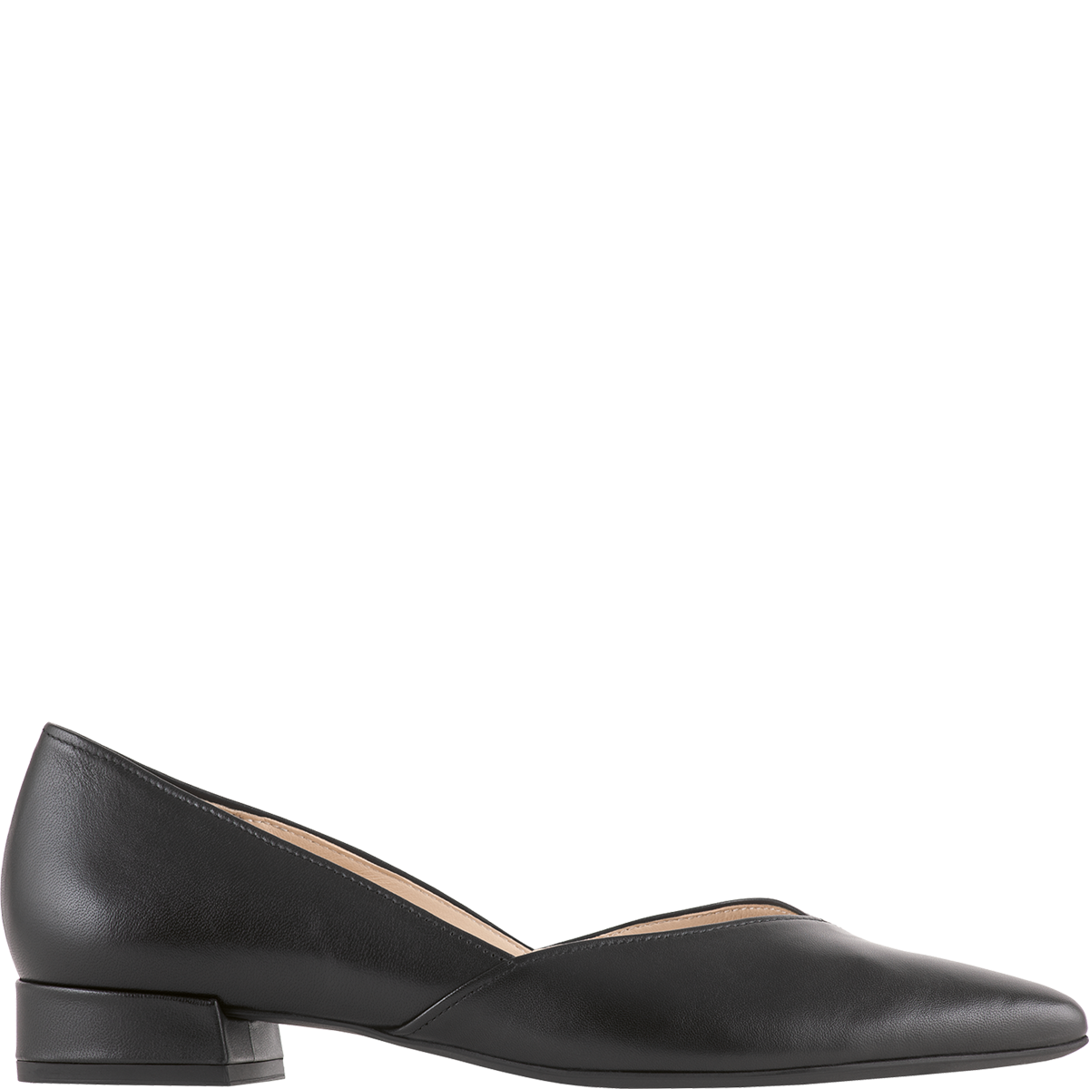 Högl Elegant ballerinas with asymmetric cut Black