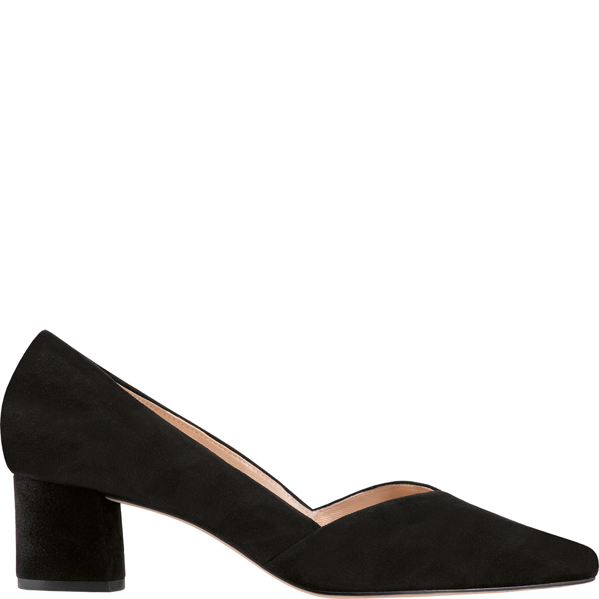 Högl Timeless clasic suede pumps with covered block heel Black