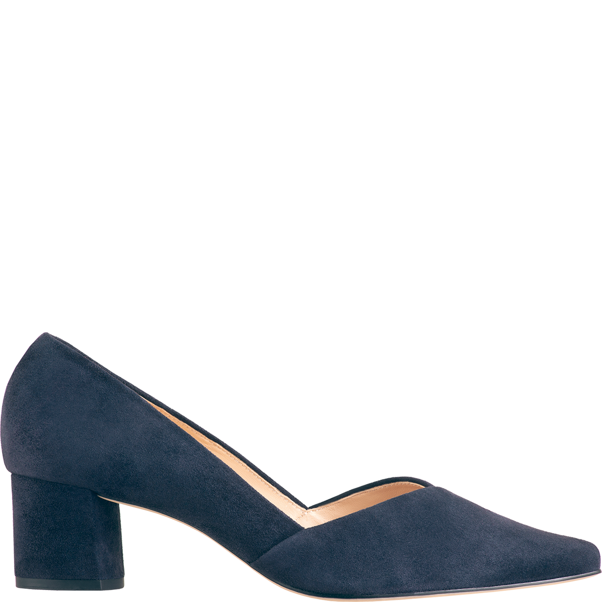 Högl Timeless clasic suede pumps with covered block heel Blue