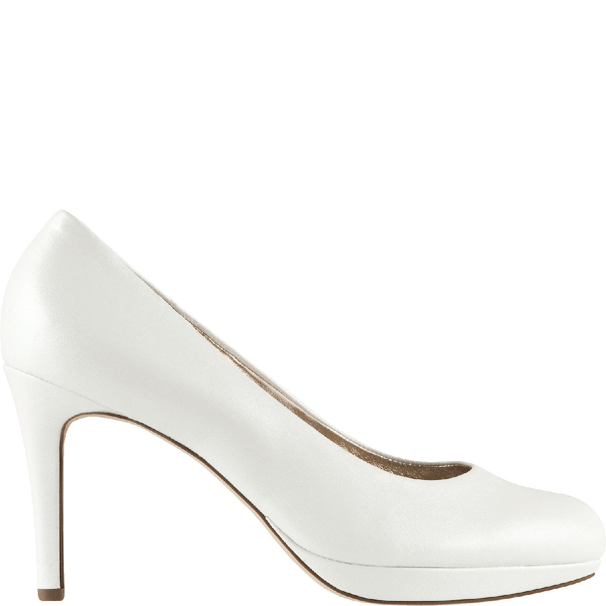 Högl Sustainable bridal shoe made of soft shimmering smooth leather White