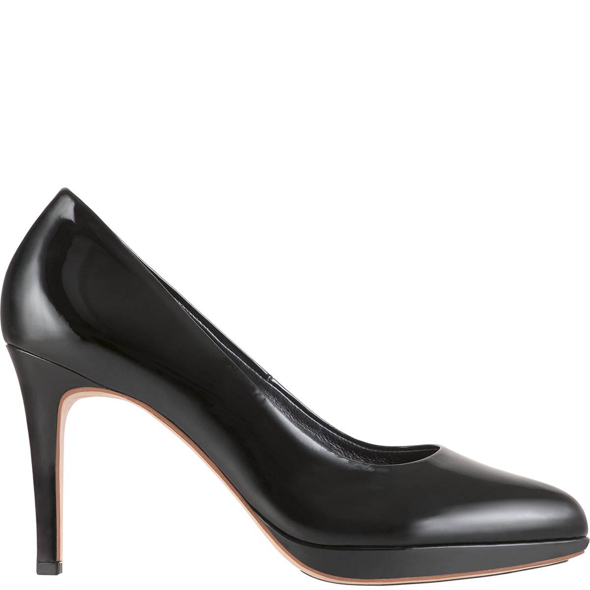 Högl Sustainable patent leather platform pump Black