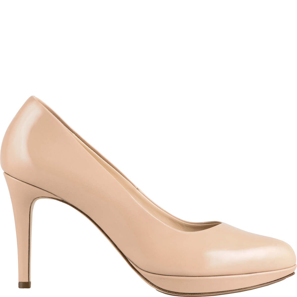 Högl Sustainable patent leather platform pump Beige
