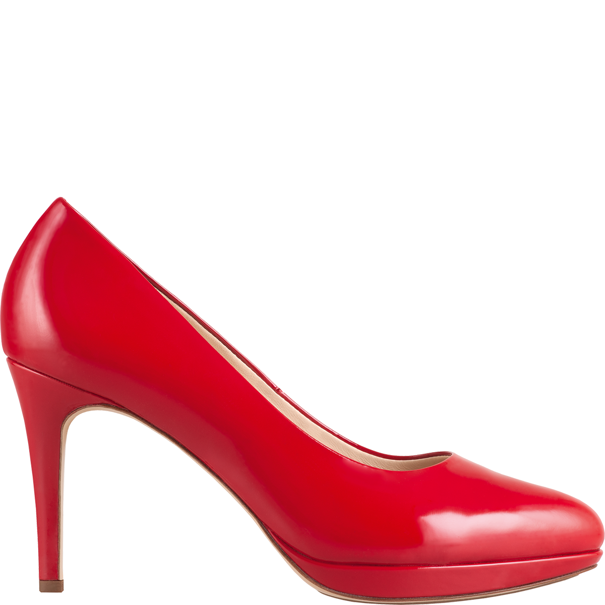 Högl Sustainable patent leather platform pump Red