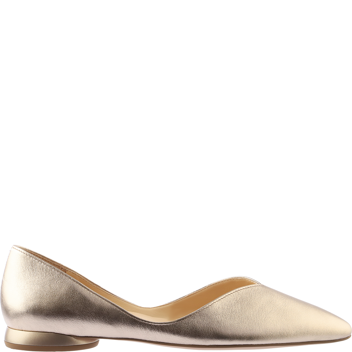Högl Sustainable ballerinas with round, metallic-look block heels Metallic