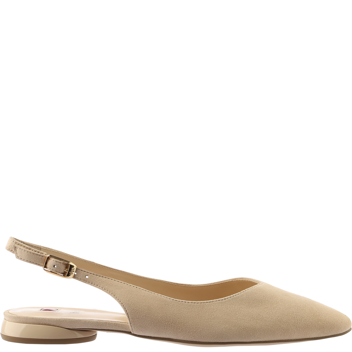 Högl Elegant, high-quality suede slingback ballerinas Beige