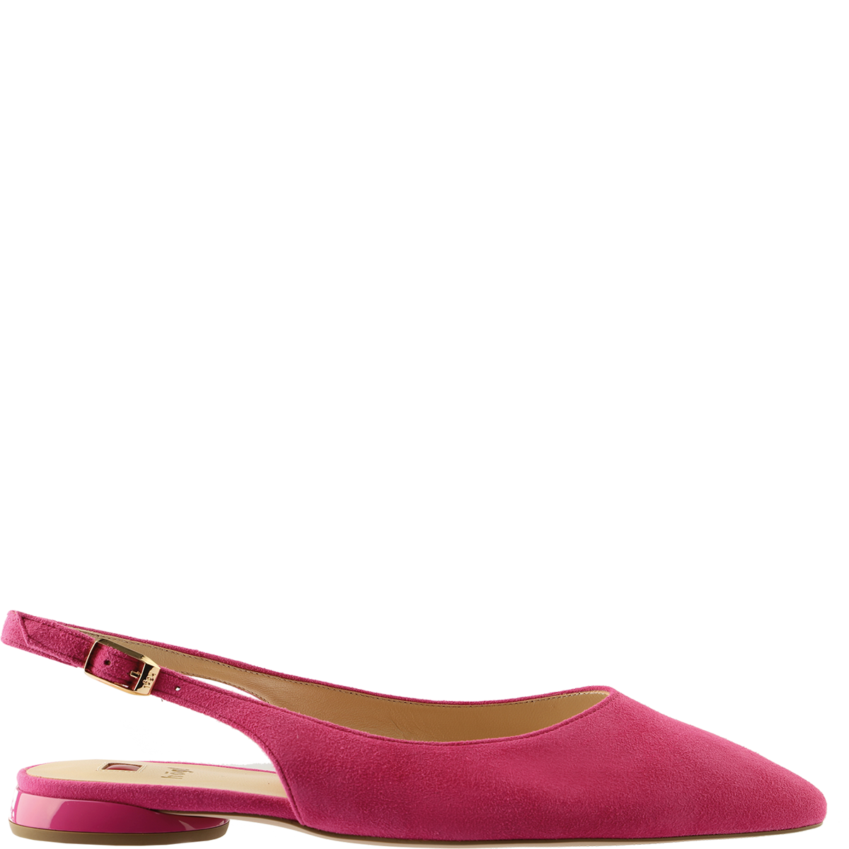 Högl Elegant, high-quality suede slingback ballerinas Pink