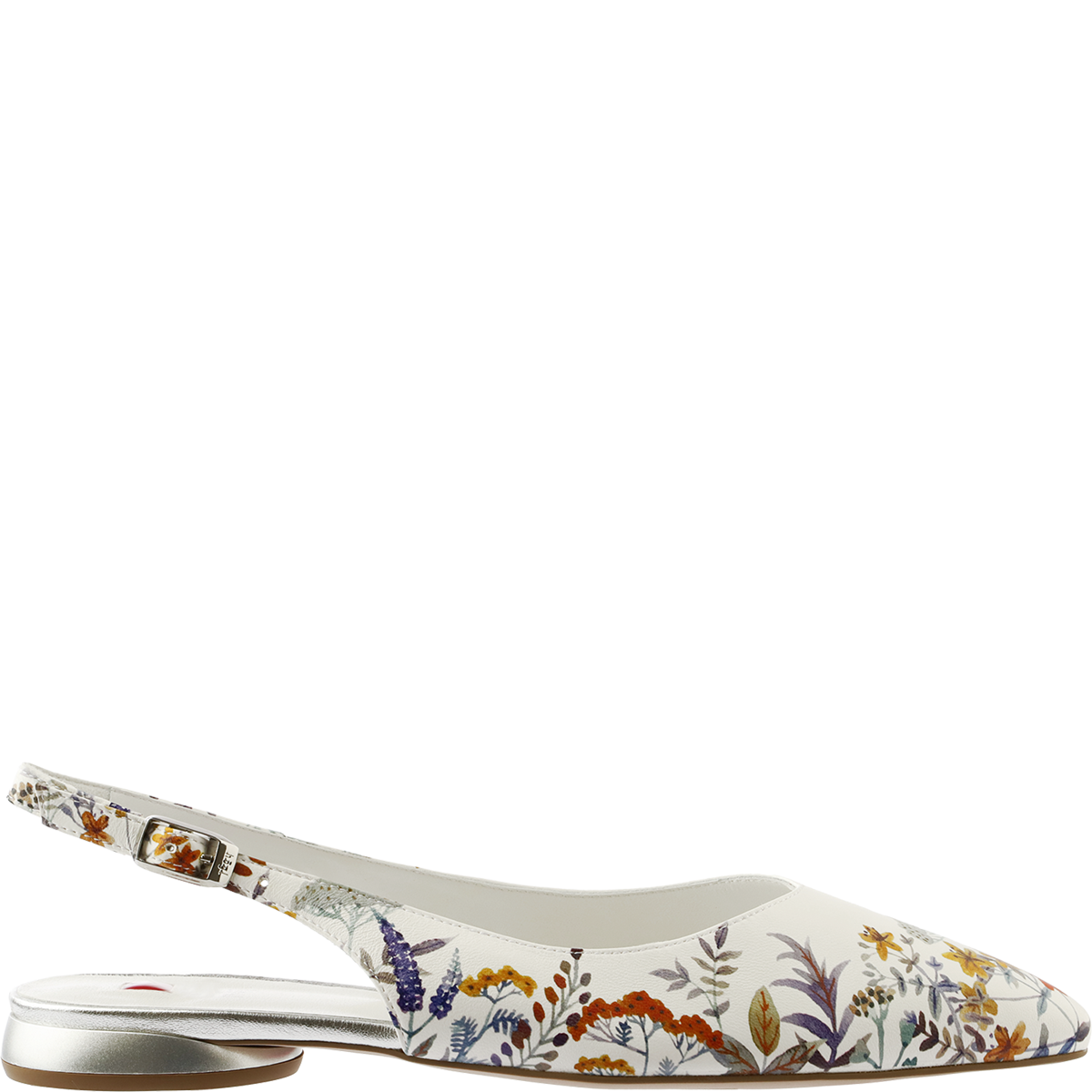 Högl Soft leather slingback ballerinas with pointed toes and an exclusive floral print Multicolour