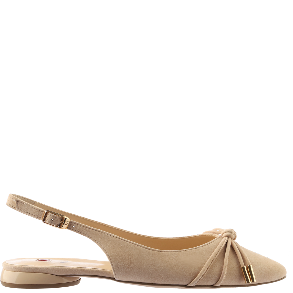 Högl Elegant, sustainably manufactured suede slingback ballerinas Beige
